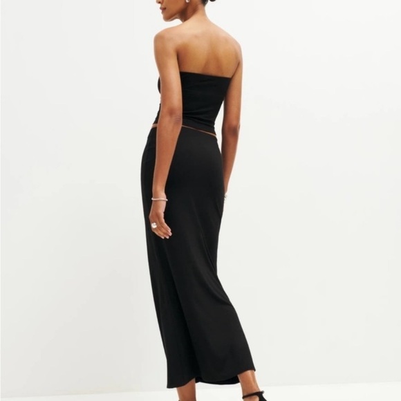 Reformation Adalynn Knit Two Piece Set in Black - Size  - Medium (B978) - Picture 9 of 11